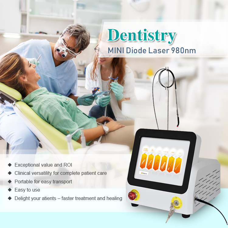 Triangelaser Dental Hard Tissue Diode Laser 60W Painless 980nm Fiber Coupled Diode Laser Physiotherapy Dental Laser Price Equipments