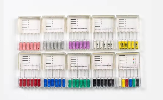 Complete Set of Stainless Steel K-Files for Endodontic Therapy