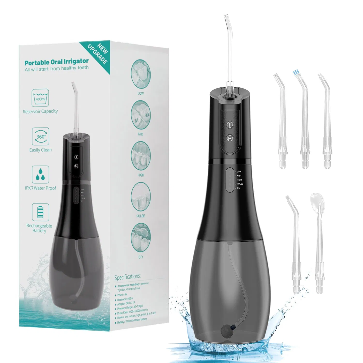 Household Electric Dental Water Flosser Cordless Teeth Cleaning Flosser Water Flosser Oral Irrigator