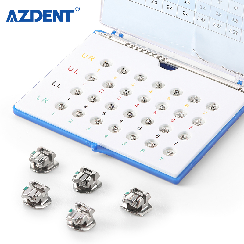 28PCS/Box Roth/Mbt 022 Teeth Braces Orthodontic Self-Ligating Brackets with Buccal Tube Kit