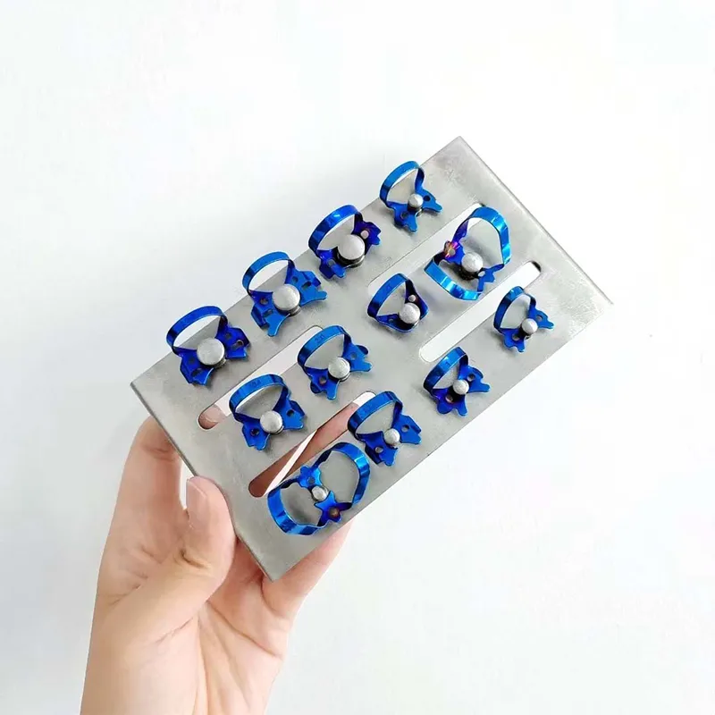 12PCS Stainless Steel Dental Rubber Dam Clamps Set
