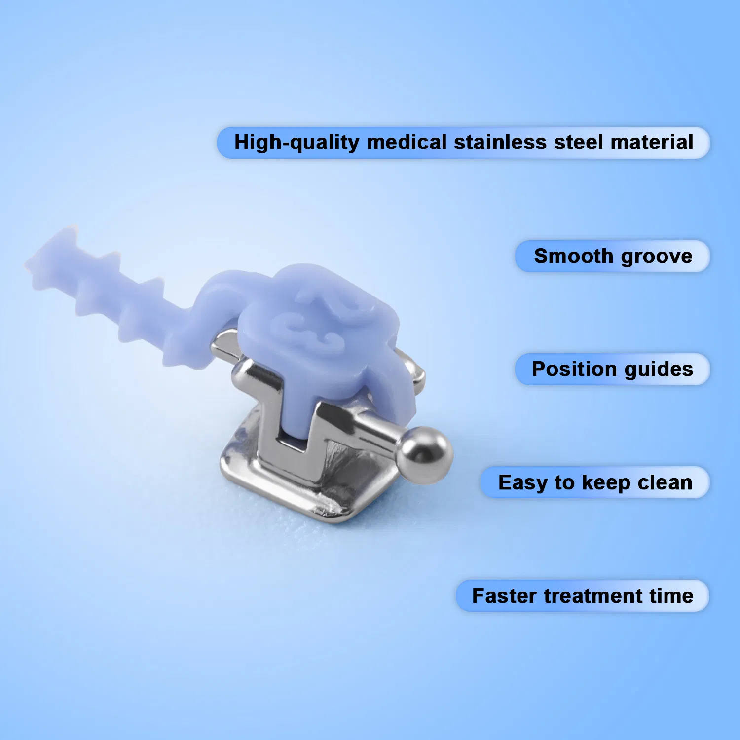 Dental Roth/Mbt 0.022 Orthodontic Self-Ligating Brackets with 345hooks