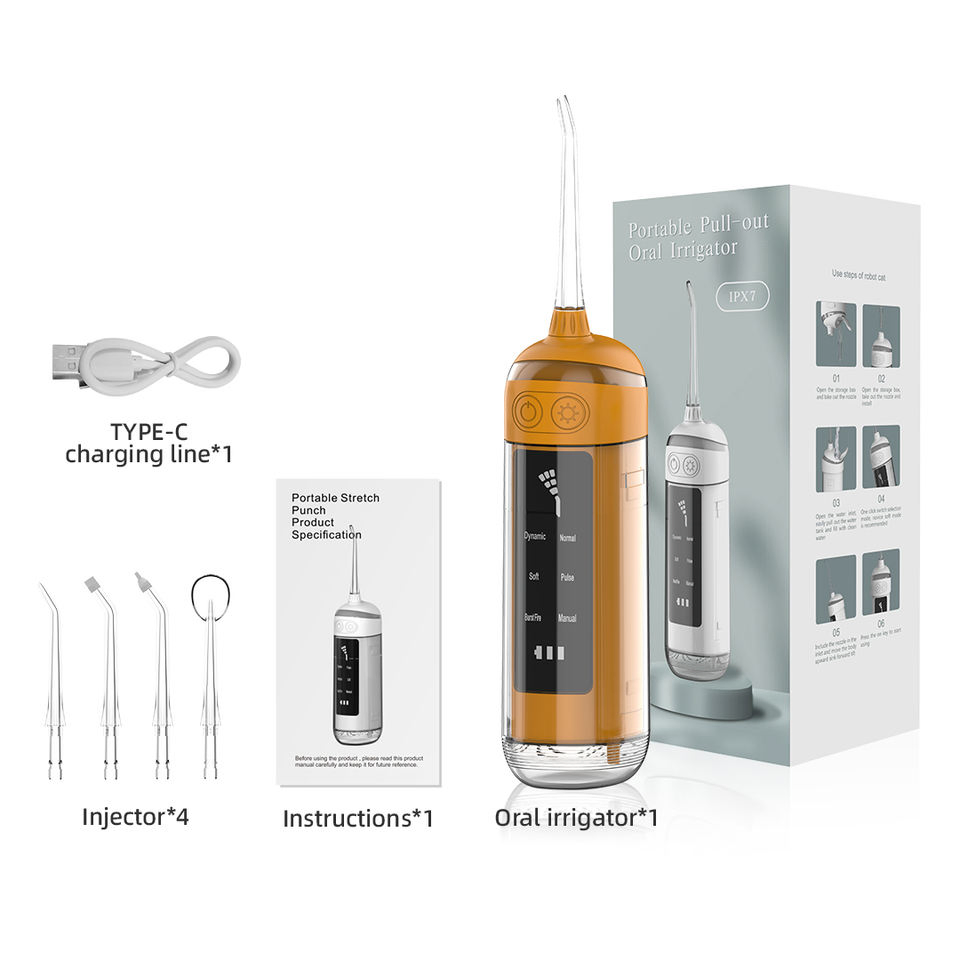 Custom Logo Water Flosser 140psi High Pulse 180ml Tank Water Jet Flosser H2O Oral Irrigator