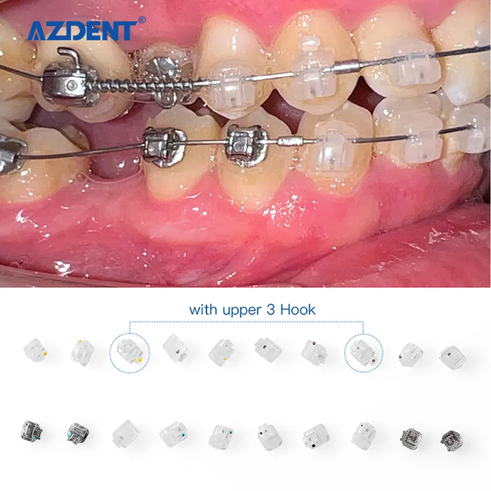 Azdent Dental Ceramic Roth/Mbt 022 Self-Ligating Orthodontic Bracket