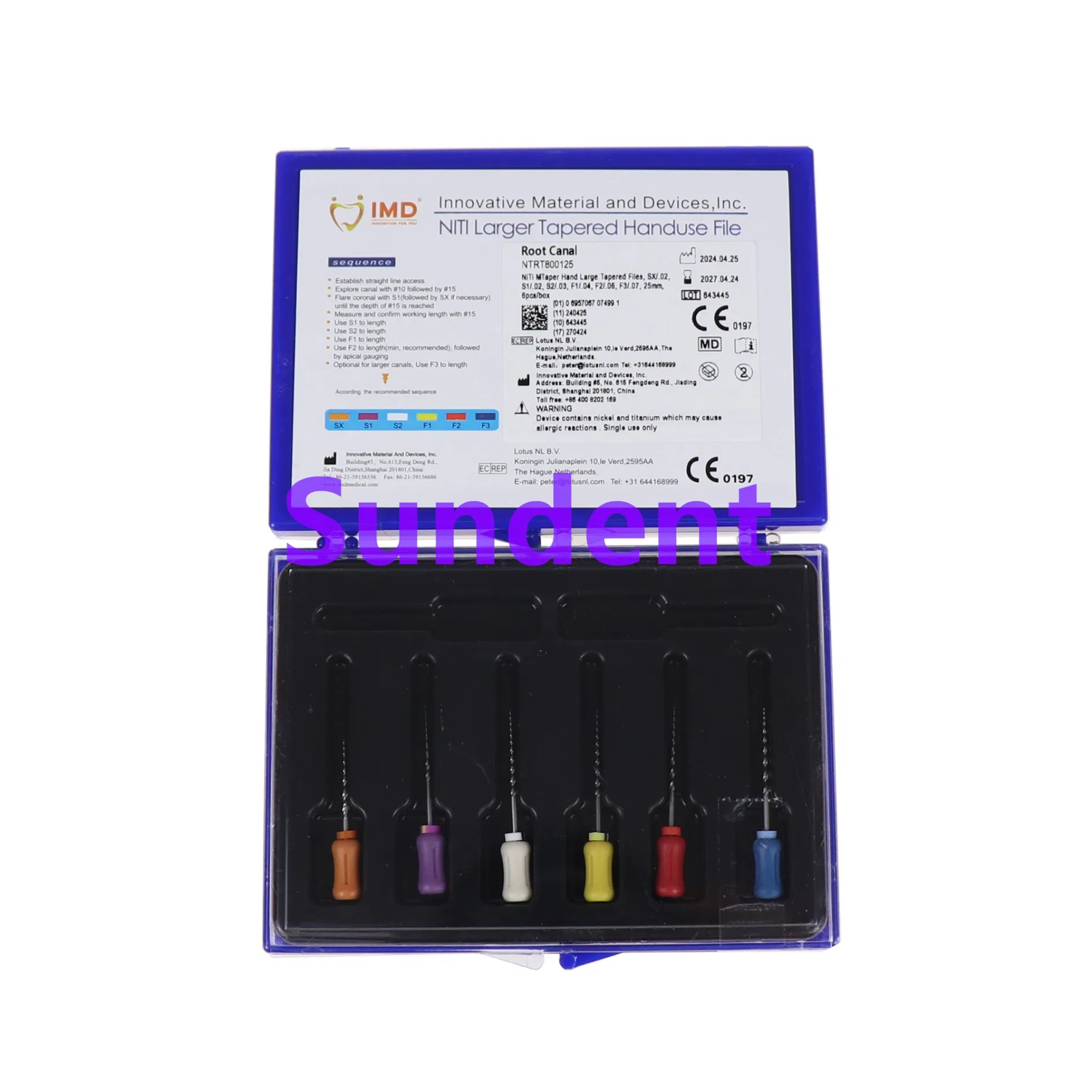 Original IMD Hand Use Files Niti Large Tapered Handuse File Dental Endo Root Canal Files Dental Endodontic File Surgical Drills