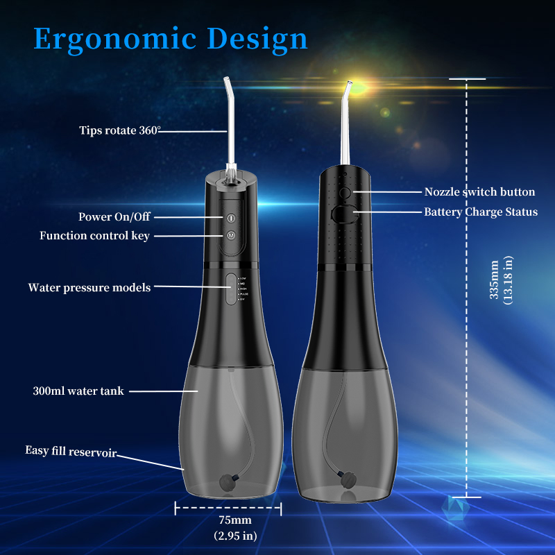 Household Electric Dental Water Flosser Cordless Teeth Cleaning Flosser Water Flosser Oral Irrigator