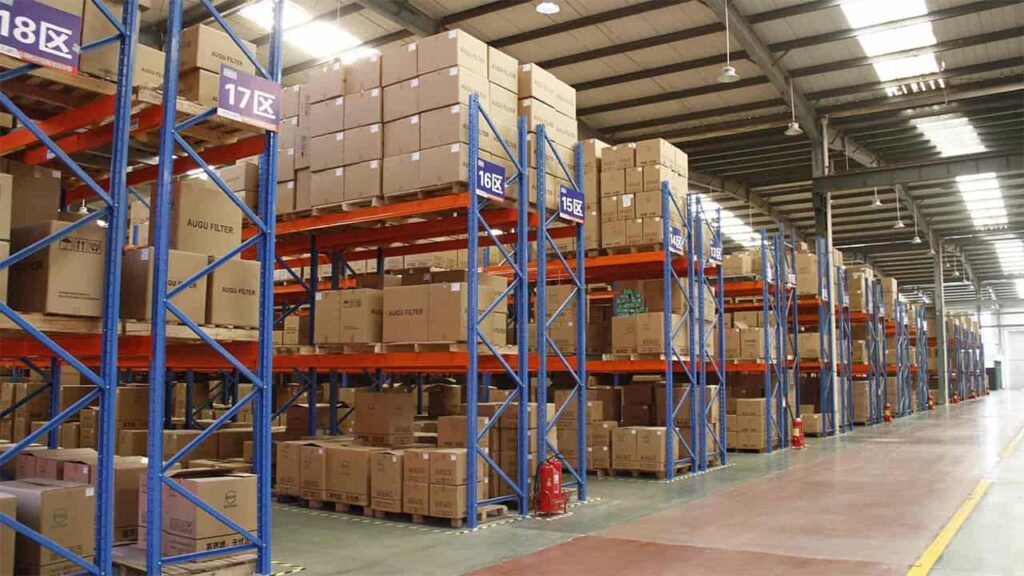 TRV Dental warehouse - organized storage and logistics management for dental products