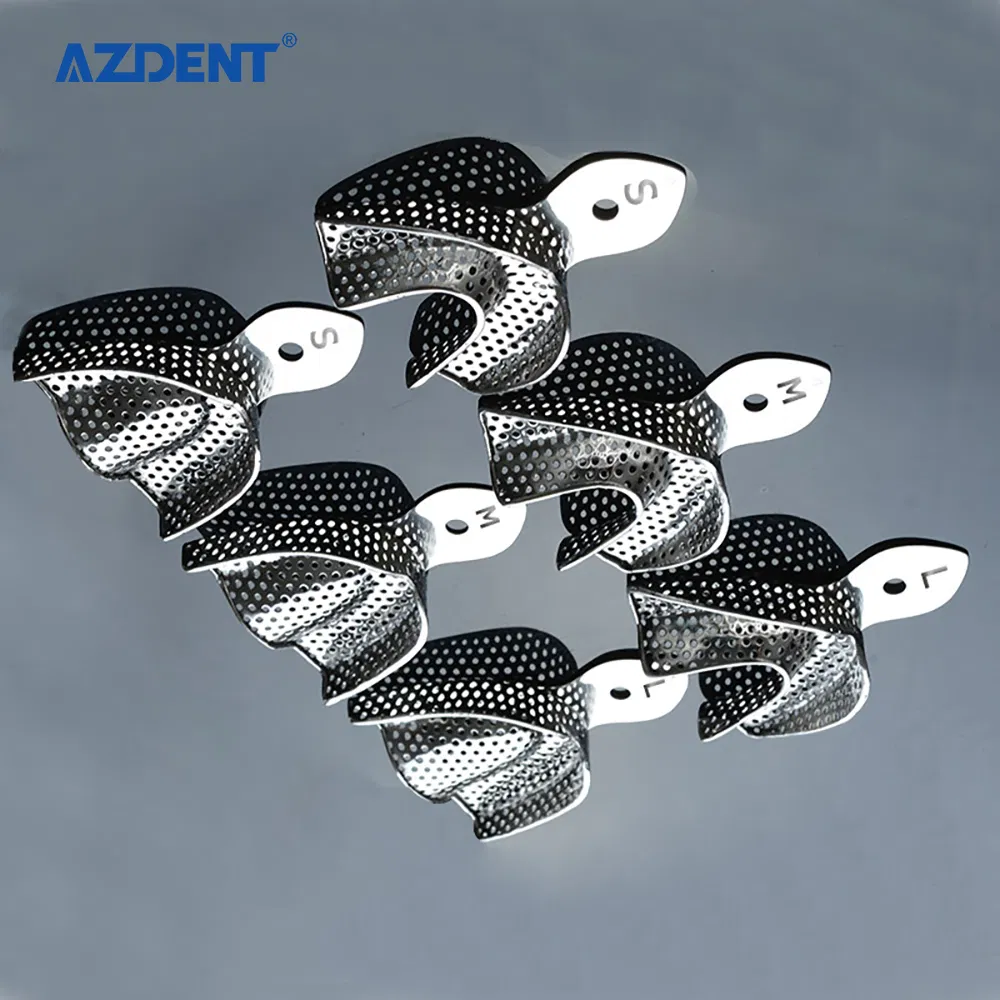 Dental Impression Tray Stainless Steel Teeth Tray Autoclavable Denture Instrument Trays