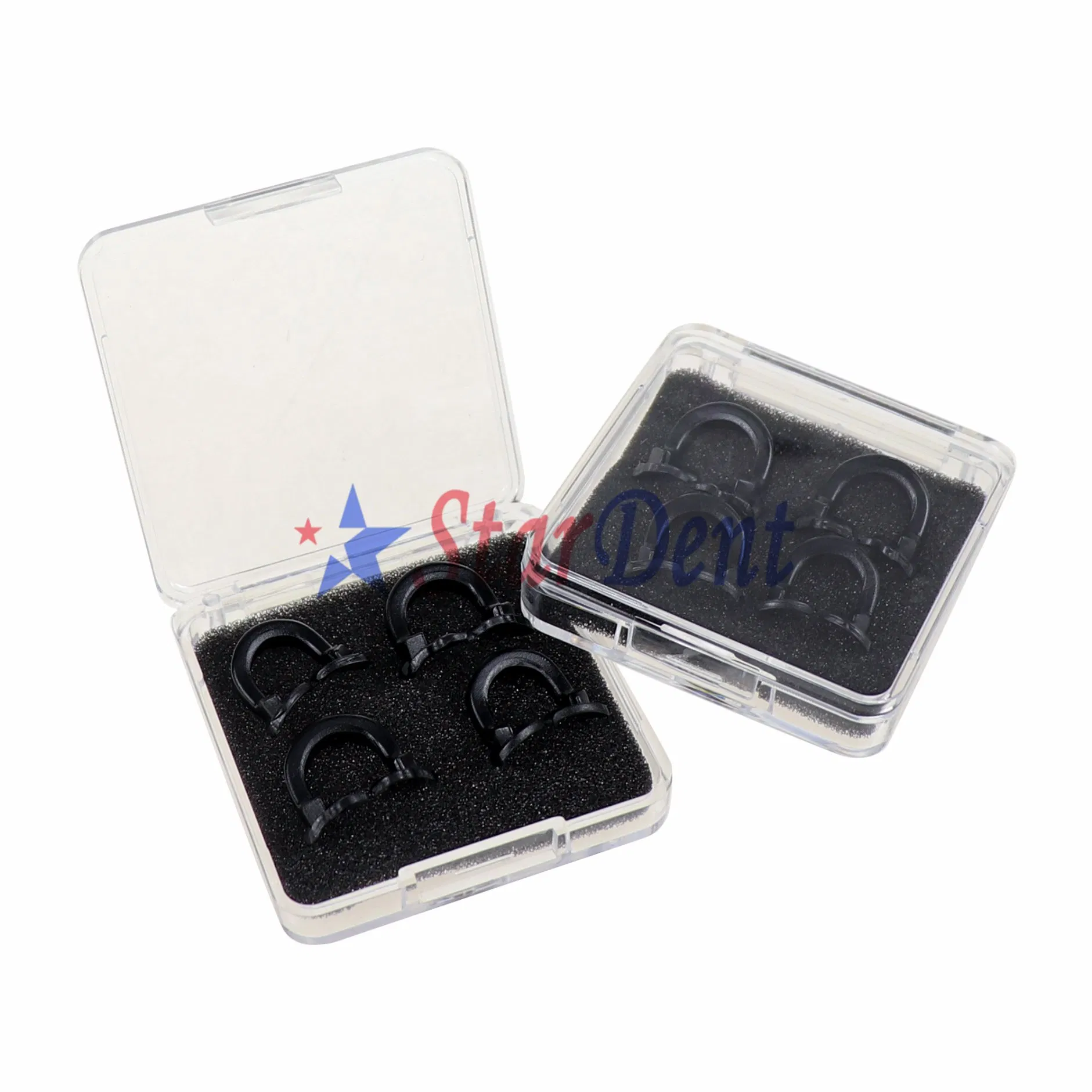 Universal Dental Resin Soft Clamp Black Resin Molar Premolar Teeth Clamp Plastic Dental Rubber Dam Sheets Ring Clamp