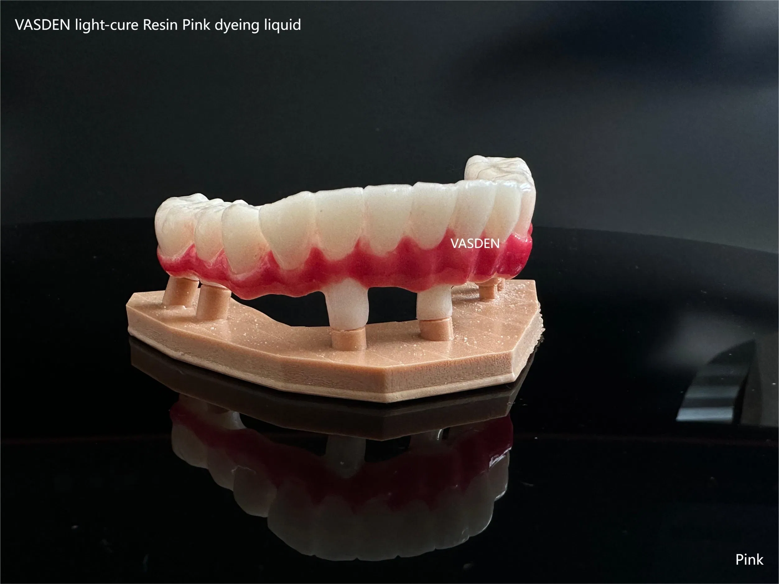 Vasden Light Curing Resin Glaze Liquid Pink Set PMMA Dyeing Liquid