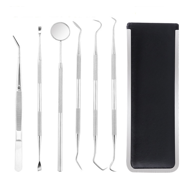 Dental Care Tools Stainless Steel Dental Probe Oral Mirror Dental Forceps