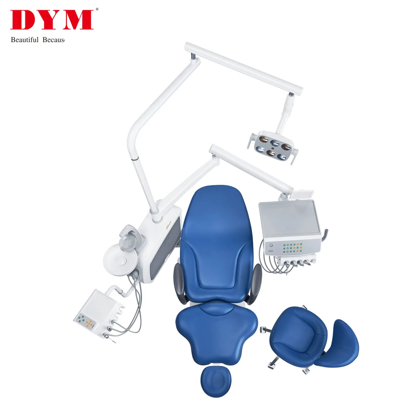 Adjustable Height Dental Operatory Chair with LED Examination Light