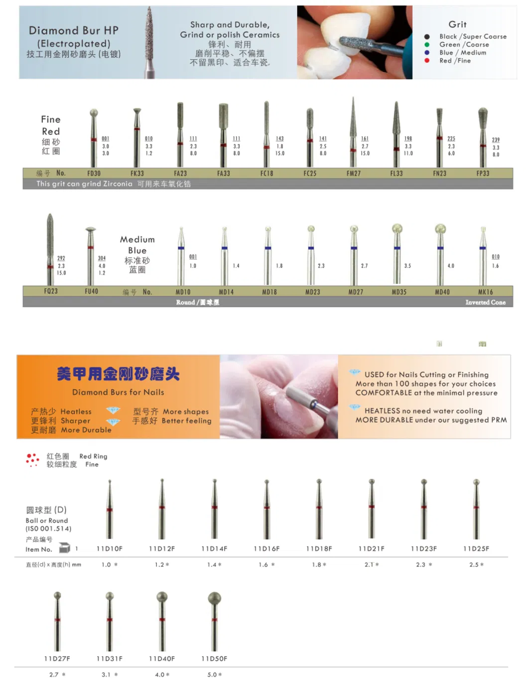 Dental Diamond Burs 6