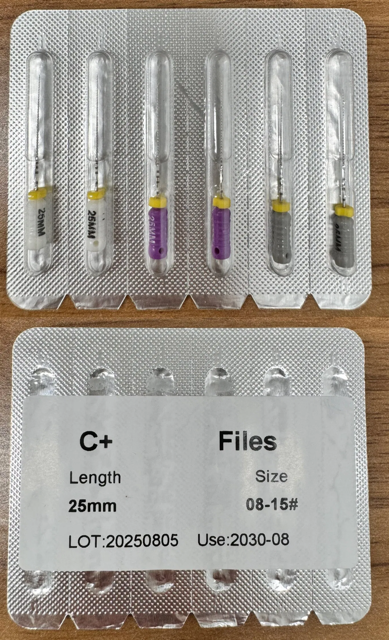 Dental Rotary Endo Endodontic Stainless Steel Files for Root Canal C Files 21mm 25mm (YQD3-1)