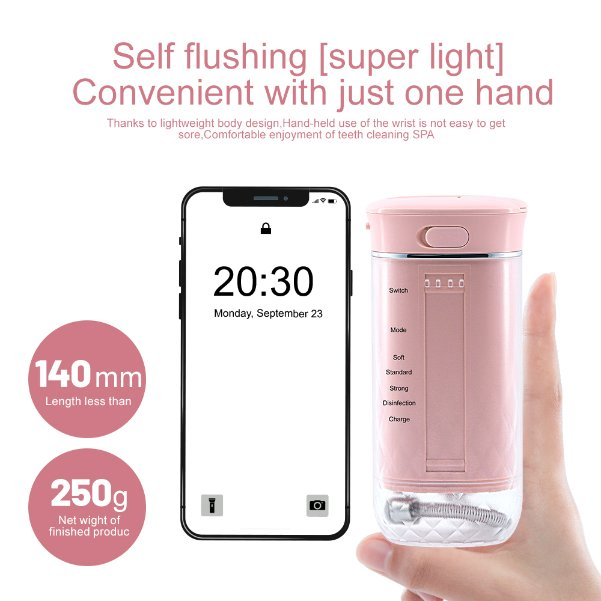 Water Flosser 360 Clean Cleaning Residues Portable Cordless Small Electric Power Dental Oral Irrigator