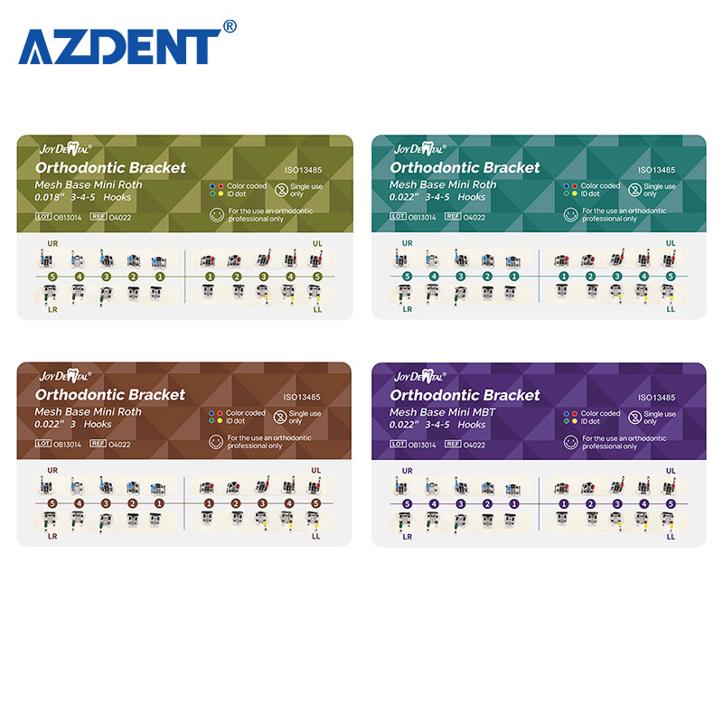 Dental Consumables Mini Roth/Mbt 022/018 Mesh Base Split Orthodontic Brackets