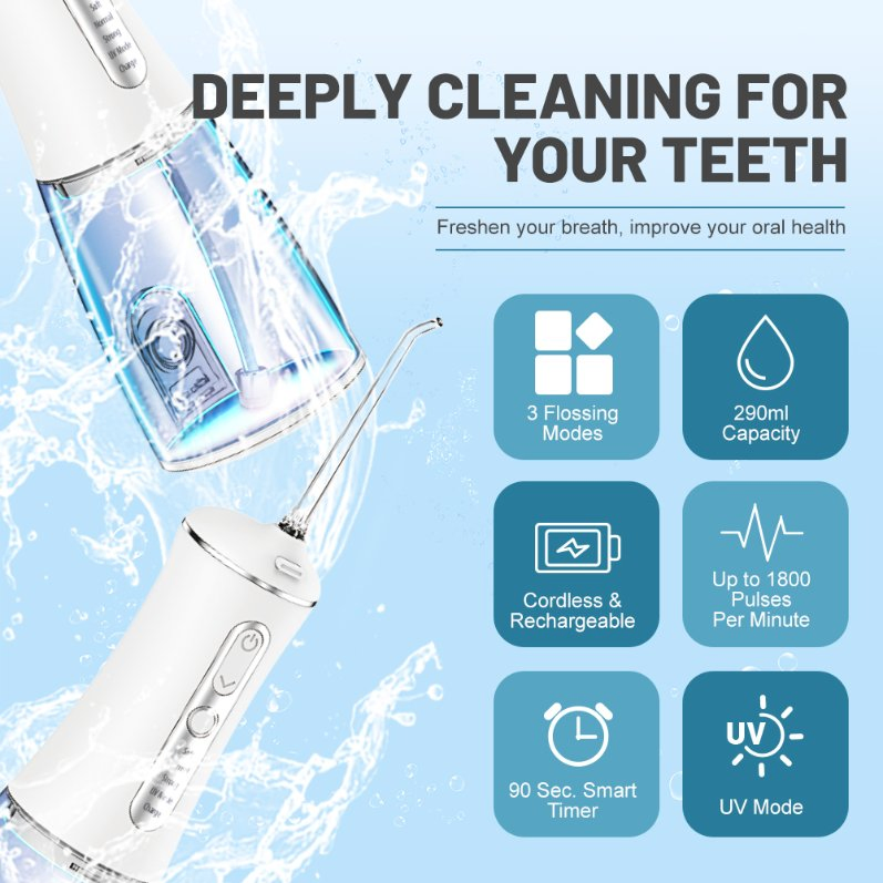Wholesale Top Electric Waterproof Rechargeable Oral Irrigator Removal Dental Plaque Water Flosser Factory