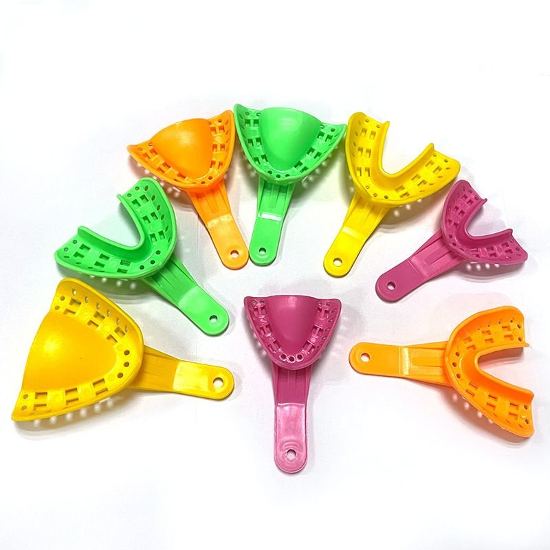Tooth Bite Registration Various Size Colorful Large Plastic Dental Disposable Impression Tray