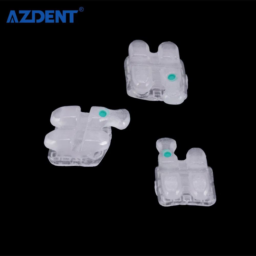 Dental Brackets Dentist Ceramic 5*5 Mbt 022 with 345hooks Orthodontic Brackets