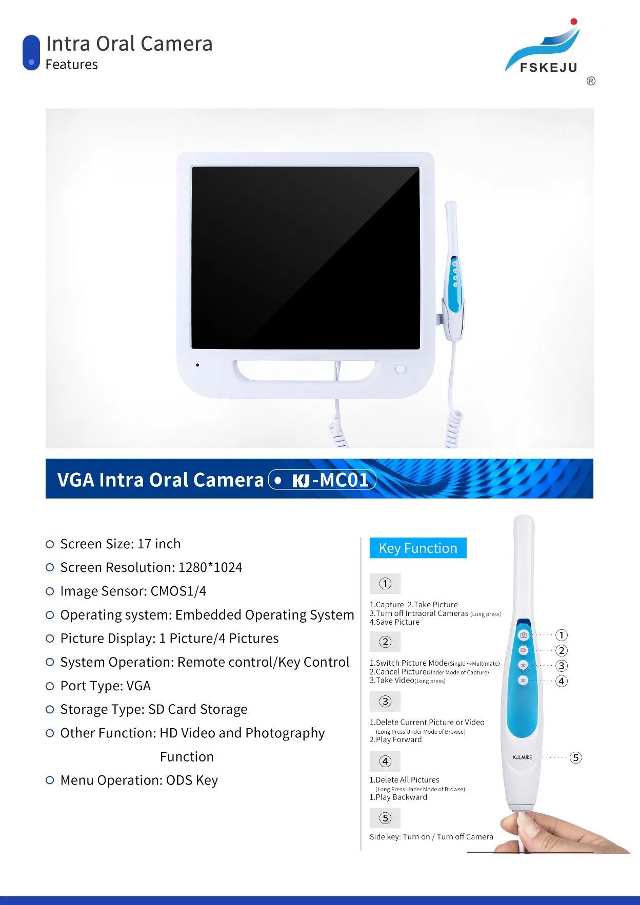 HD Quality Wireless Digital USB Intraoral Endoscope Dental Intra Oral Camera with Monitor