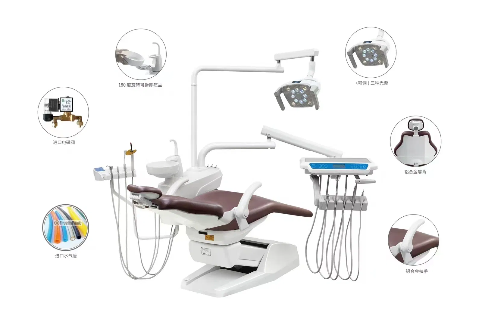 China Intelligent with Control System Dental Chair Unit