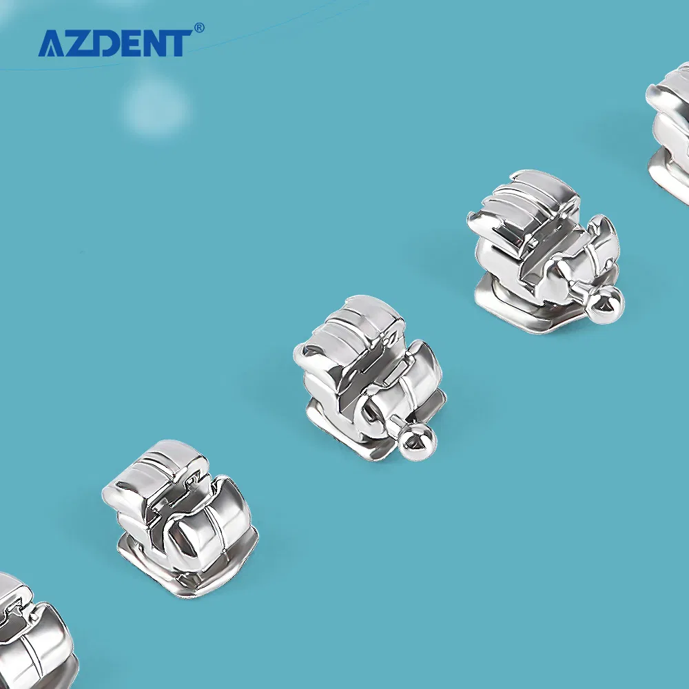 Dental Half Spherical Self Ligating Roth 022 Orthodontic Brackets with Buccal Tubes