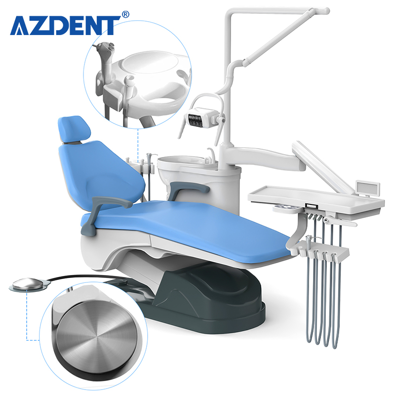 High Quality Hospital Furniture Dental Chair Hard Leather Computer Controlled Dental Unit