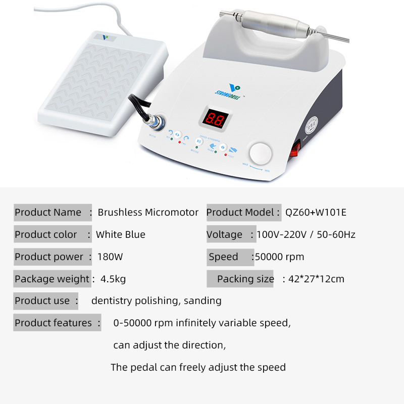 Dental Micromotor Machine 50000 Rpm Brushless Motor Micromotor Equipment Dental Products Polishing Kit for Dental Resin