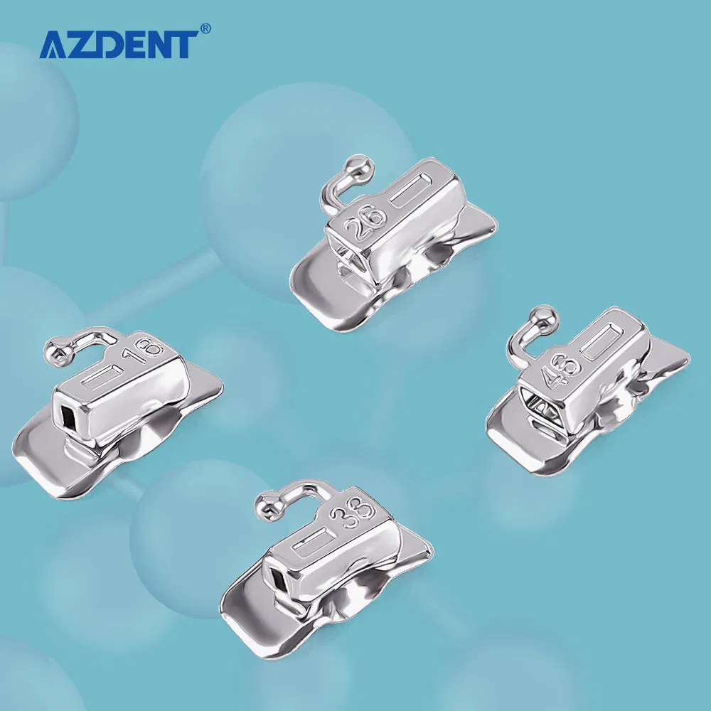 Dental Half Spherical Self Ligating Roth 022 Orthodontic Brackets with Buccal Tubes