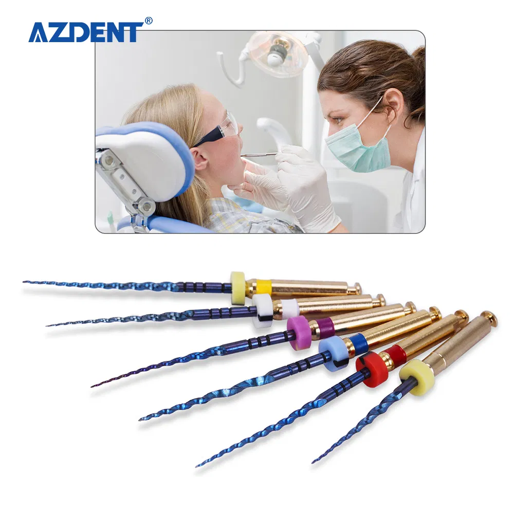 6PS Heat Activated Niti Endodontic Canal Root Files 25mm/19mm/21mm Dental Rotary Files
