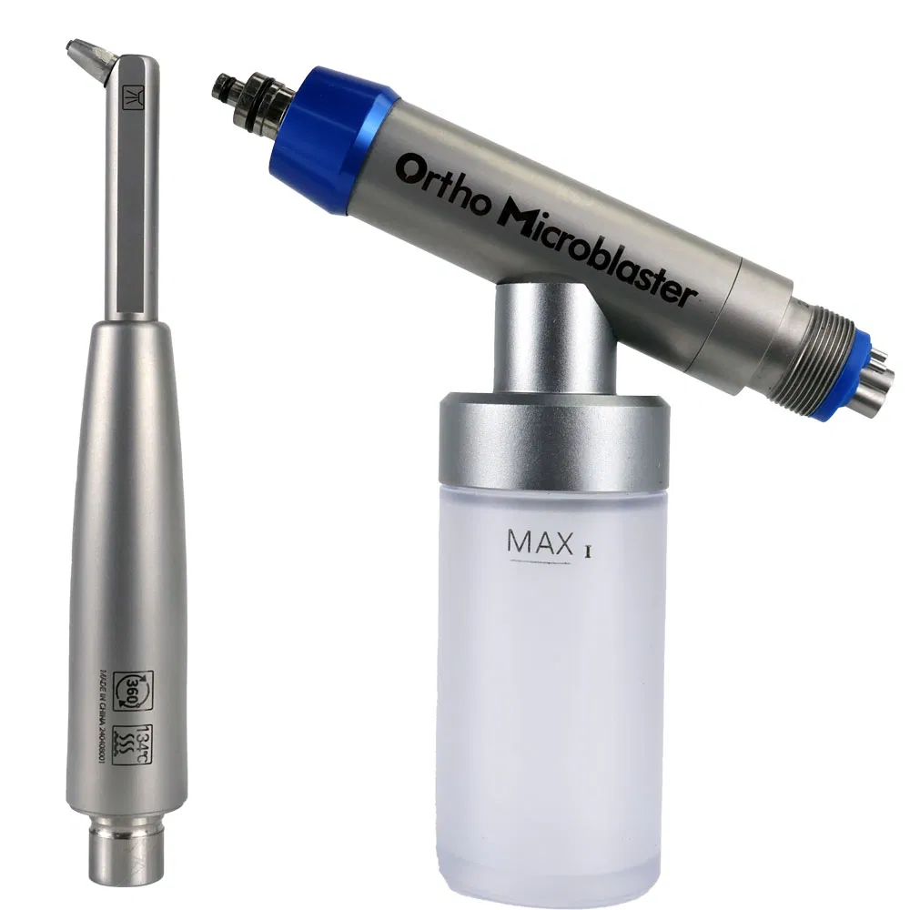 Dental New Design Air Polisher 2in1 Aluminum Oxide Air Abrasion Master Sandblaster Device Air Flow with Water Spray Teeth Whitening Sticker