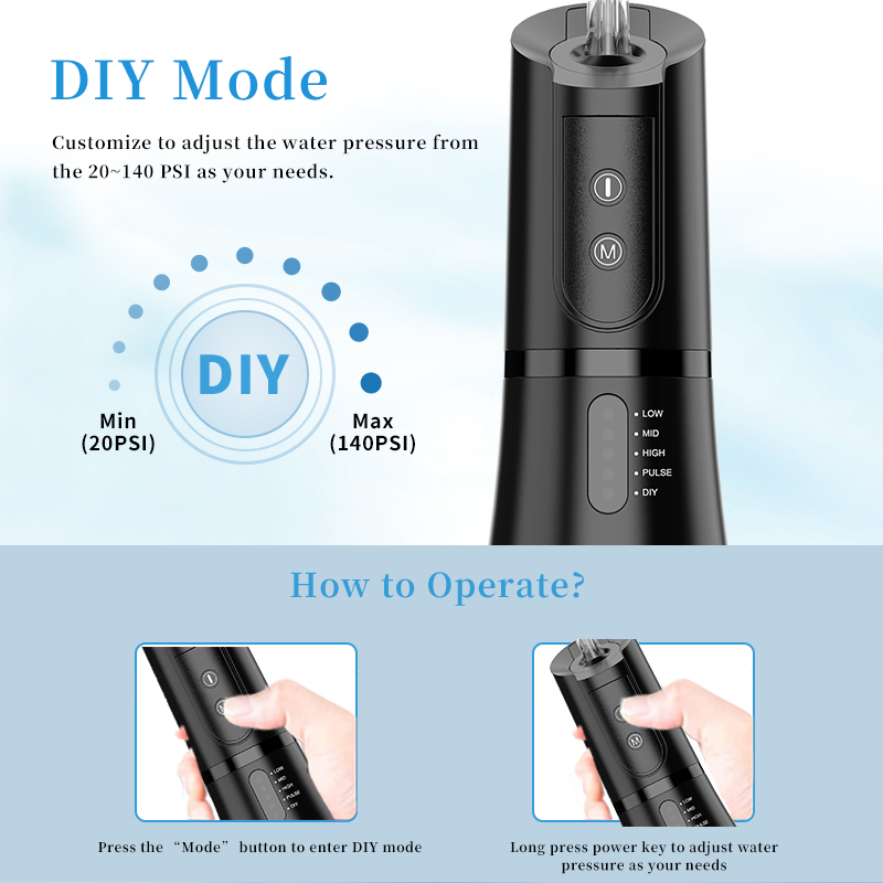 Household Electric Dental Water Flosser Cordless Teeth Cleaning Flosser Water Flosser Oral Irrigator