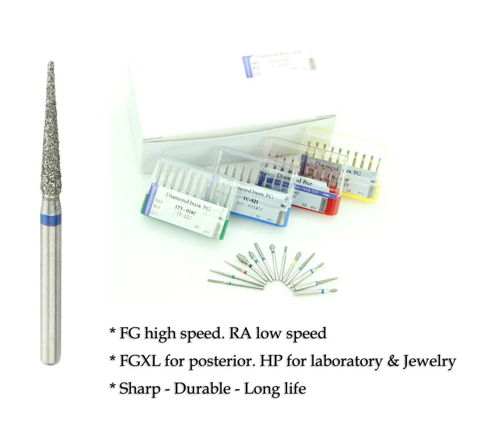Dental Diamond Burs Types