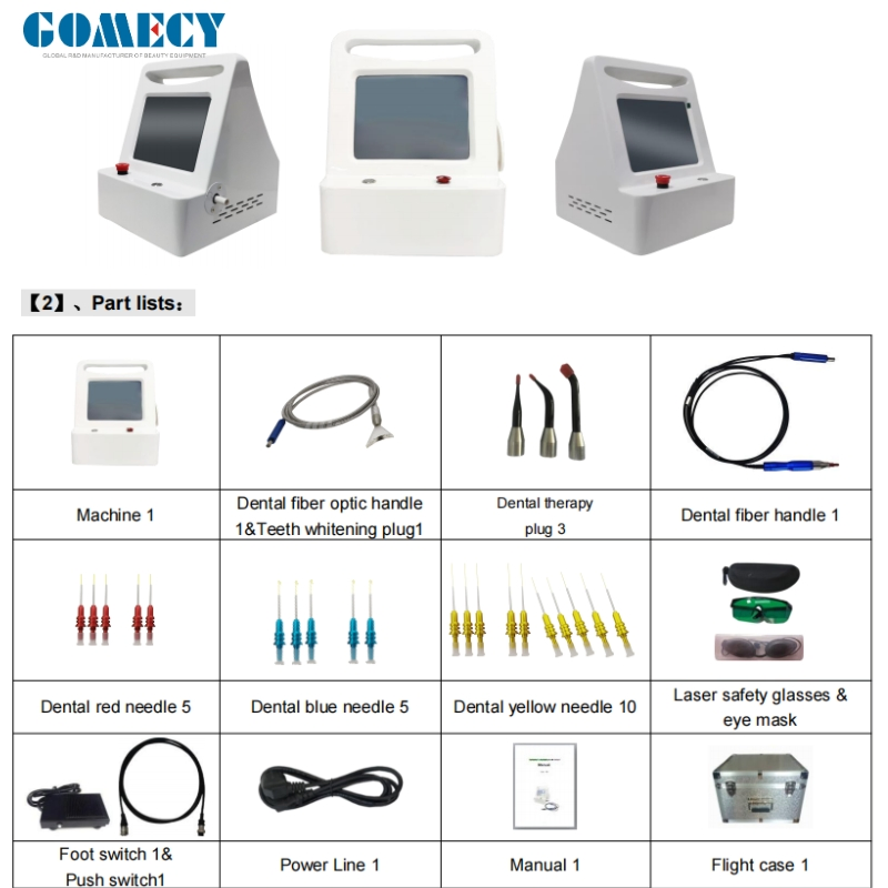 Innovative Multi-Functional Diode Lasers 980nm 1470nm for Painless Oral Inflammation Treatments Device