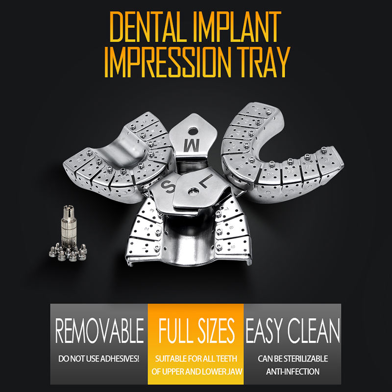 Stainless Steel Autoclavable Dental Implant Detachable Impression Trays