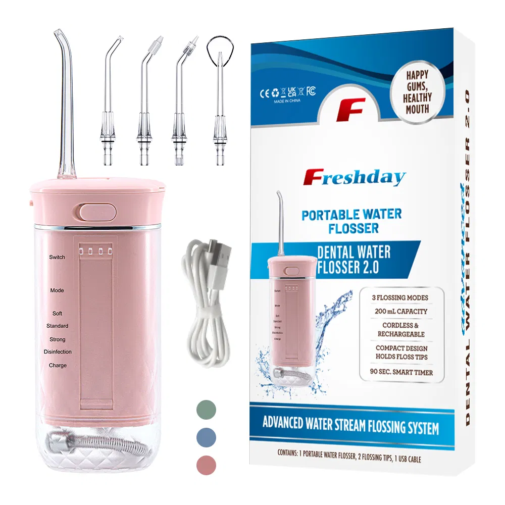 Water Flosser 360 Clean Cleaning Residues Portable Cordless Small Electric Power Dental Oral Irrigator