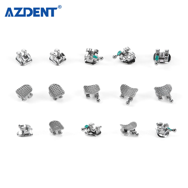 Azdent Dental Standard Roth 022/Mbt 018 Split Welding Straight Wire Orthodontic Brackets