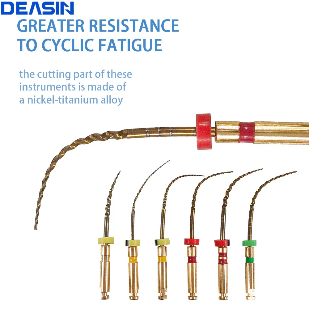 6PCS/Pack Dental Files Root Canal Use Rotary Heat Activated Endodontic Files Rotating File Dentistry Instruments