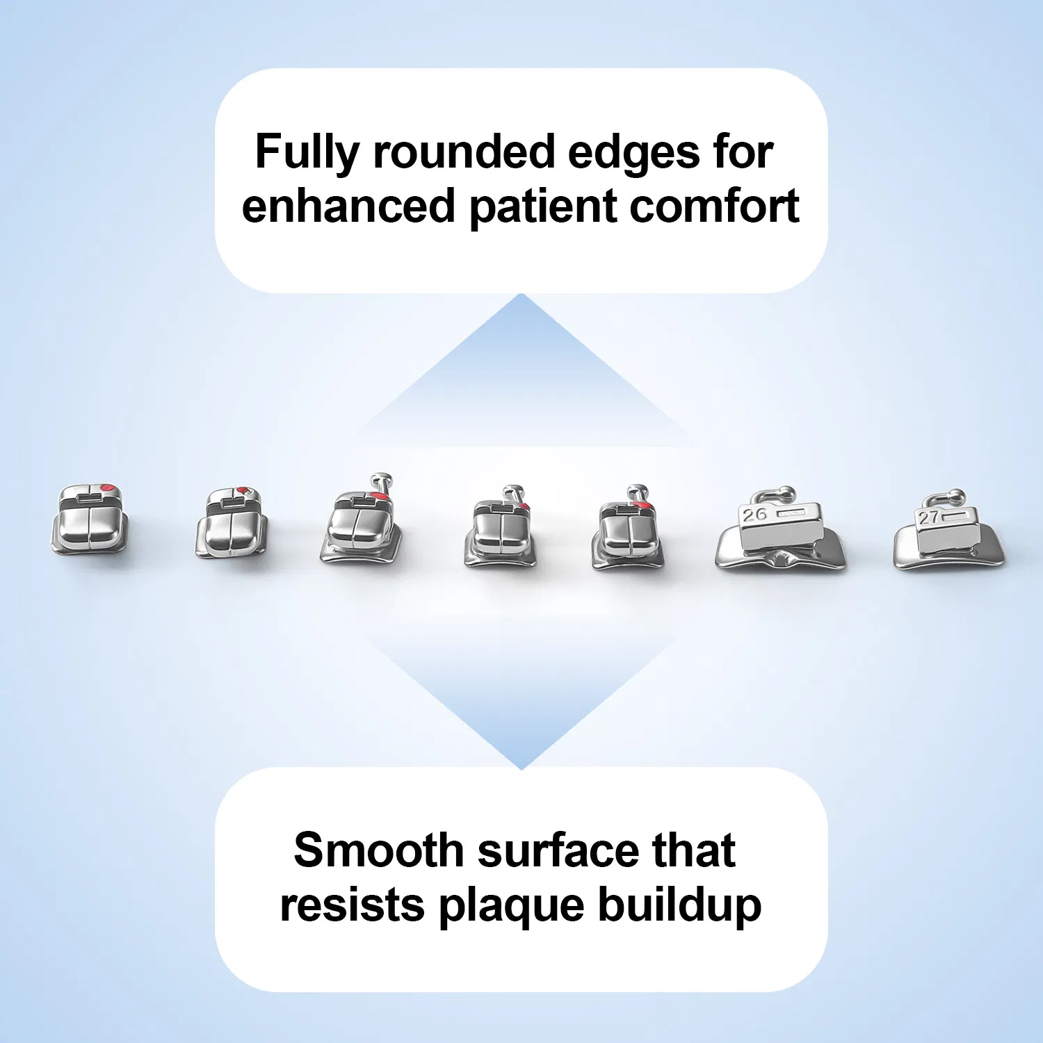 Azdent Split Self Ligating Brackets Roth/Mbt 0.022 Orthodontic Brackets