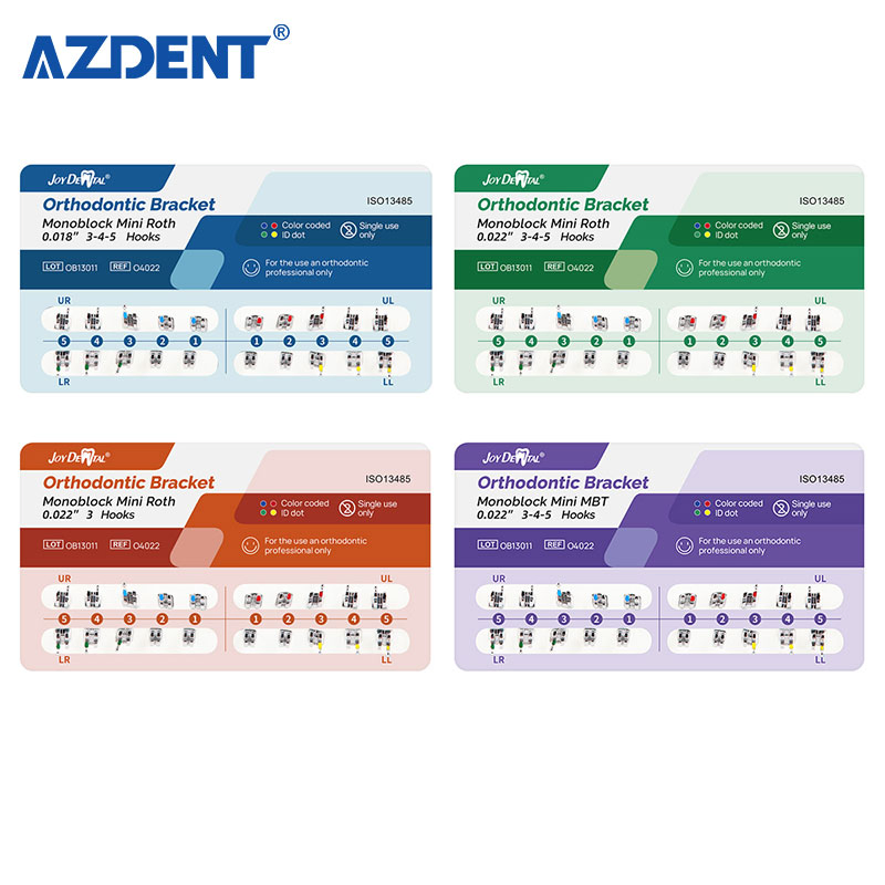 Dental Monoblock Brackets Mini Roth/Mbt 022/018 Orthodontic Brackets