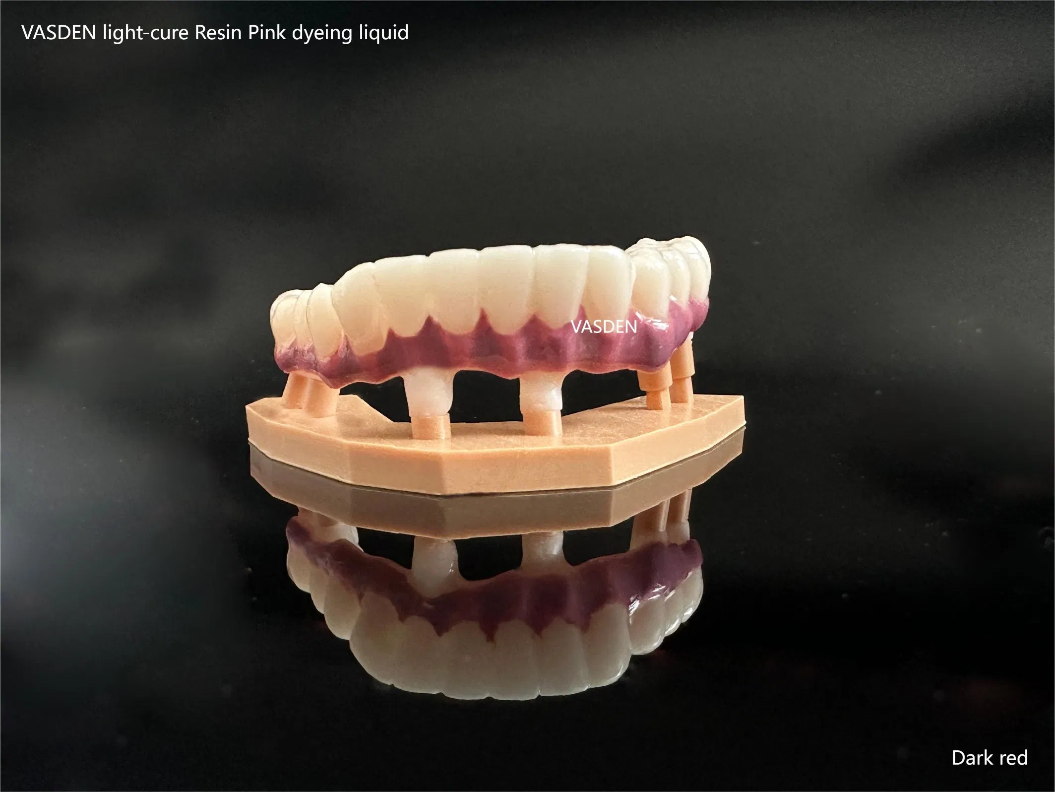 Vasden Light Curing Resin Glaze Liquid Pink Set PMMA Dyeing Liquid