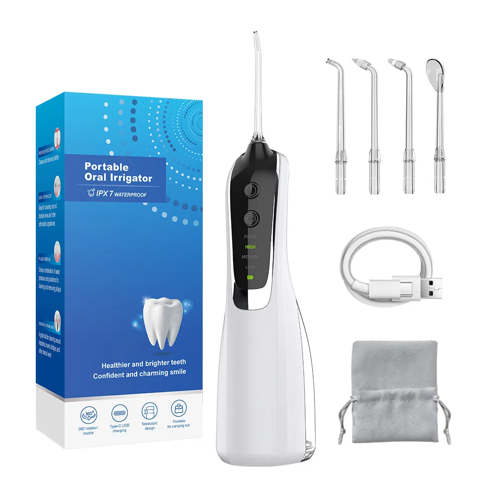 Flosspro Eliteportable Pulseclean Protravel Hydrosmile Maxportable Dental 4 Modes and Ipx7 Waterproof Oral Irrigator