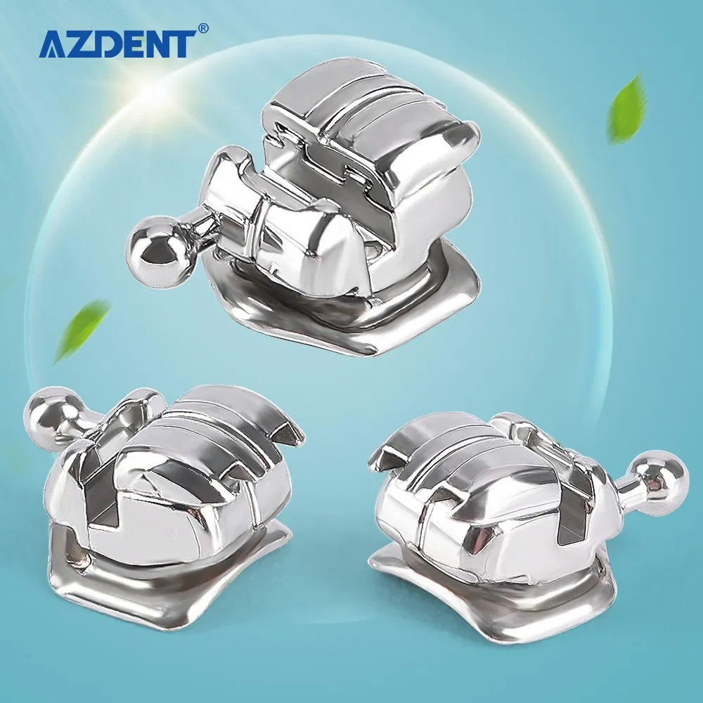 Dental Half Spherical Self Ligating Roth 022 Orthodontic Brackets with Buccal Tubes