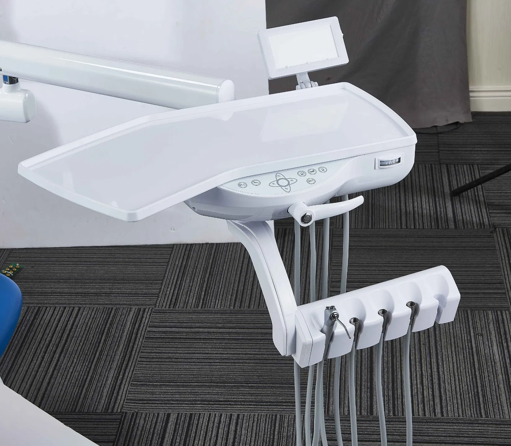 Economic Affordable Electric Operatory Treatment Dental Chair with LED Reflective Oral Lamp