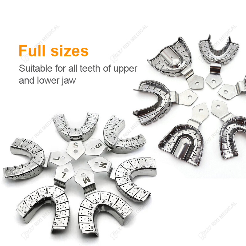 Specialized Instrument Equipment CE Approved Rixi Metal Impression Stainless Steel Trays