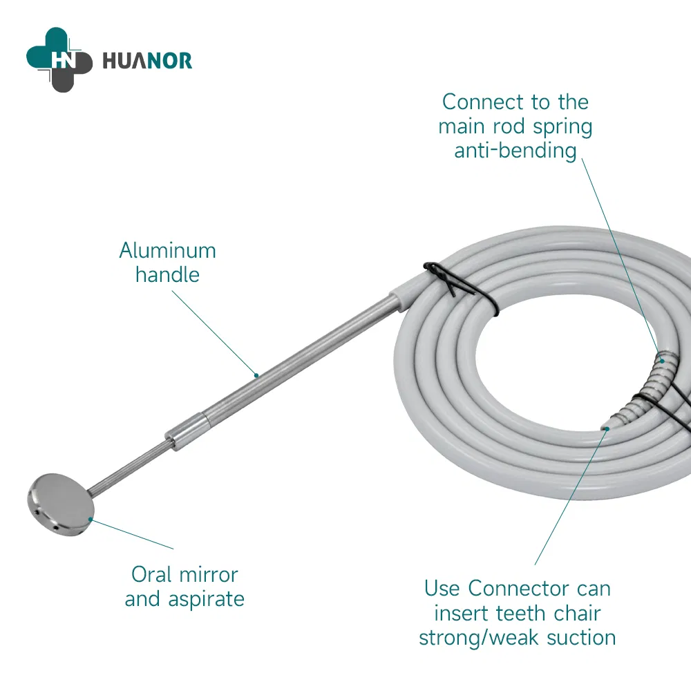 Dental Anti-Fog Suction Mirror System with Suction &amp; Anti-Fog Coatingpremium Stainless Steel Set