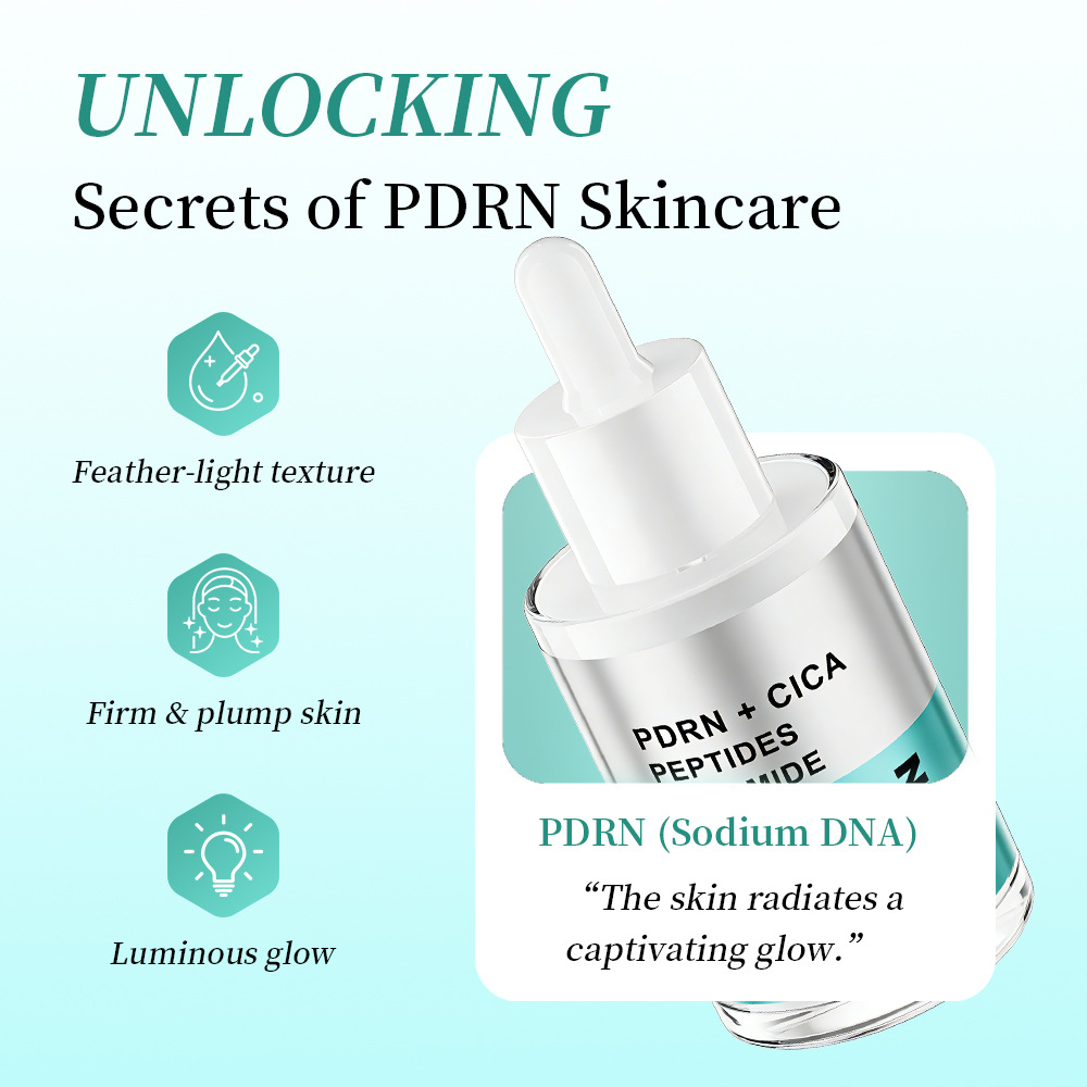 CICA PDRN Peptide Skin Care Serum Anti Aging Whitening Soothing Repair Hydrating Facial Essence OEM Private Label Dropshipping