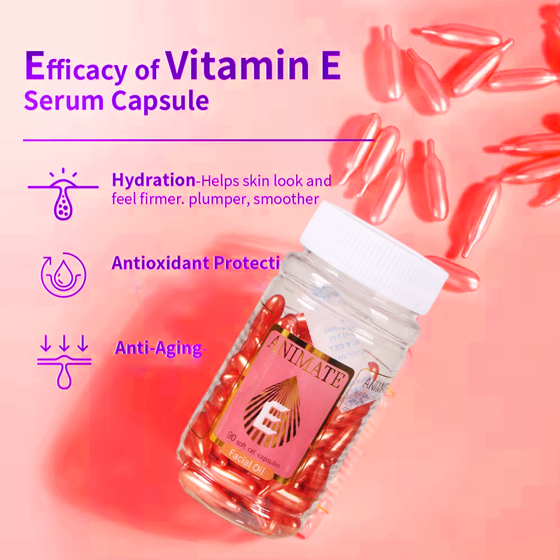 Professional Skincare OEM/ODM Vitamin E Anti-Aging Brightening Serum Dark Spot Corrector Radiant Glow Face Serum Capsule