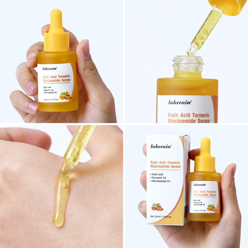 Kojic Acid Turmeric Niacinamide Serum 30ml Moisturizer for Facial Skin Care Customized for Uniform Tone Anti-Aging Firming Face