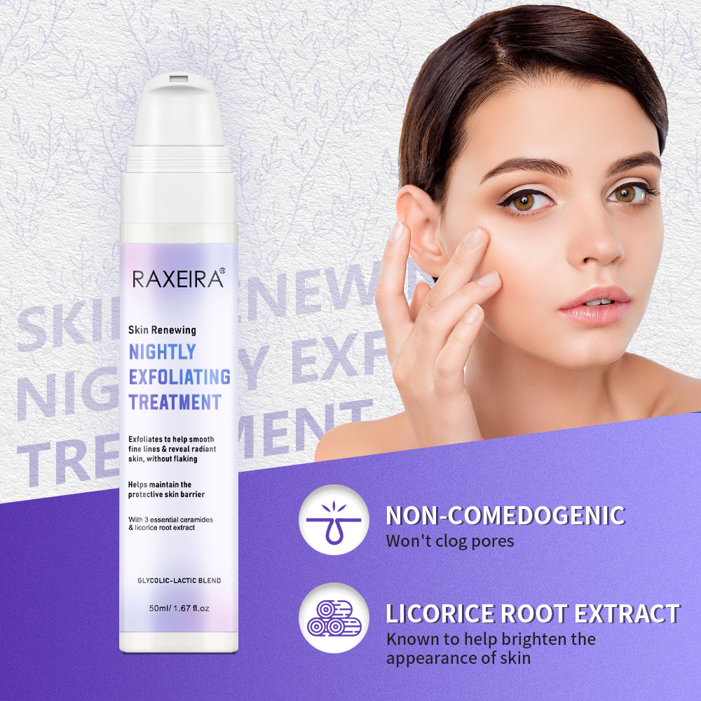 Wholesale Skin Renewing Nightly Exfoliating Anti-Aging Serum 50ml for Facial Exfoliation Pore Reduction and Anti-aging